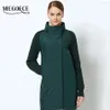 Miegofce 2019 Spunautumn Women Jacket med en krage stickad ärm varm jacka ny samling av designer kvinnors parka kappa t200319