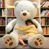 100-260 cm Ucuz Dev Kalıcı Boş Teddy Bear Cilt Ceket Yumuşak Büyük Cilt Kabuk Yarı Bitmiş Peluş Erkek Klasik Çocuklar Bebek Hediye AA220314