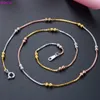 Bocai S925 Pure Silver Colar Mulheres 1.0 Octogonal 2.5 Double Bead Temperament Heart 925 Prata Colar 2020 NewJewelry Q0531