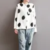 Zanzea Chemise boutonnée élégante femme Chemisier Vintage Coton Lin Top Polka Dot Blusas Printemps Tunique Tops Femme Plus La Taille Y200930