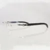 男性向けのクリアガラスフレーム女性アクセサリーランダムナチュラルバッファローホーンカーターゴールド透明メガネフレーム1765127