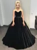 2020 Stunning Black Gothic Velvet Wedding Dresses Sweetheart Said Mhamad Arabic Country Plus Size Cheap Bridal Gown Ball Bride