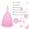 Silicone menstruel de collecteur de qualité réutilisable coloré avec tasse de stérilisation pour femmes