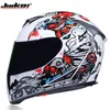 Jiekai Dot Aprovado Rosto Completo Capacete de Motocicleta Lavável Forro com Lente Dual Lente Rápida Corrida Capacete Casco Casque Moto