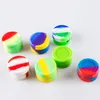 Recipientes de cera antiaderça coloridos Caixa de silicone 5ml Recipiente de silicone Alimento Grau de alimentos Frasco de armazenamento de ferramentas de armazenamento de ferramentas para vaporizador Vap