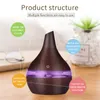 Humidifier Aroma Elétrico Difusor de Ar Wood Ultrasonic Air Humidificador Aromaterapia Aromaterapia Cool Mist fabricante para casa