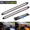 Neue 2pc Auto LED DRL Tagfahrlicht Streifen Wasserdicht 12V Für Auto Scheinwerfer Sequentielle Blinker Tag fahren Lampe Zubehör