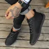 Winter Handmade Leather Ankle Plush Warm Snow Boots Outdoor Cold Protectio Mens Sneakers 201204