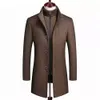Męskie wełny kurtki zimowe Modna High-end Leisur długie sekcje płaszcza wełniane kamizelki zimowe płaszcze mężczyzn Plus Size 4xl 201222