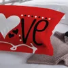 Wongs Literie Love Heart Literie Set Couleur Rouge Housse de couette Taie d'oreiller Literie Textiles de maison 201113