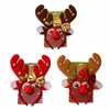 Christmas Decorations Headband Antler Head Buckle Headdress Antlers Red Nose Children Dress Shooting Props1