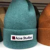 Casual Winter Hat Solid Blend Spring Fashion Wool Warm Skullies Beanies Hats Caps For Men Women