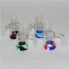 verre cendrier fumer des conduites d'eau récupérer adaptateur ashcatcher avec 14mm 18mm quartz bangers et récipients en silicone dab bongs DHL