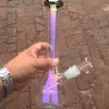 10 "Tjock anpassad bägare Bong Rainbowl Rökgrå Färg Tall Glas Vattenrör Stor Straight Tube Dab Oil Rig Bubbler med Downsteam och Bowl