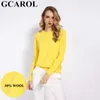 Gcarol Женщины Конфеты вязать джемпер Женщины 30% шерсть тонкий свитер весна осень зима мягкая растяжка визуализация вязание пуловер трикотаж S-3XL 201111