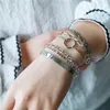 Chaîne à maillons 6 pièces Punk Curb Bracelets cubains ensemble pour femmes Miami Boho épais or argent couleur bracelets à breloques bijoux de mode Inte22