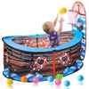 Dziecko Pirate Ship Namiot dla dzieci Ball Pool Składany Pits Portable Play House Infant Pool Balls z koszem na zewnątrz Zabawka dla dzieci LJ200923