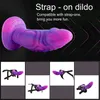 NXY Dildos Dongs Hismith Novelty Starry Sky Tier 8 Inch Gebogen Siliconen met zuignap Monster Series 0114