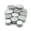 100Pcs Aluminum Jars 5g/10g/15g/20g/30g/50g/60g Metal Empty Cosmetic Face Care Eye Cream Lip Balm Gloss Packaging 201013