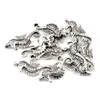 Hippocampe Seahorse Charms Pendentifs pour bijoux Collier Bracelet Collier Bricolage Accessoires 11.5x28mm Argent Antique 150pcs A-166