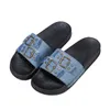 Vrouwen Slippers Zomer Holle ademend Slippers Sandalen Platte Vrouwen Canvas Casual Schoenen Slippers Muilezels Blauw Denim X1020