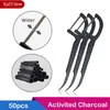 50 Pcs Bamboo Charcoal Dental Floss Teeth Sticks Tooth Picks Interdental Brush Teeth Clean Dental Floss Stick Toothpick Flosser