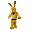 Professionnel fait Five Nights at Freddy's FNAF Toy Creepy Yellow Bunny Mascot Cartoon Vêtements de Noël Costume Déguisement