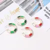 Cerchio Huggie Orecchini di Moda Per Le Donne Ragazze di Colore C Forma di Gioielli Pendientes Mujer Boucle D'oreille Femme 2021 Orecchino1