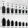 Mini Matte Black Glass Dropper Bottle perfume e liquid Esstenial Oil Sample Bottles Vials 5ml 10 15 20 30 50 100 ml 500pcs
