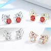 Stud mignon petite souris femmes boucle d'oreille mode coréenne haute qualité Animal Zircon pierre jeune fille oreille bijoux cadeau accessoire