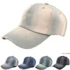 Berretto da baseball curvo in denim lavato moda Plain Blue Jean Hat Strapback regolabile per uomo adulto Primavera Estate Autunno ZZF14209