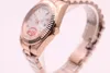 Zegarek męski Rose Gold 41 mm Srebrna tarcza Automatyczna mechaniczna zegarek Sapphire Glass Wymiatanie Stal nierdzewna 302I