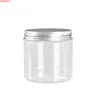 200g 200 ml Plastic Jar Kosmetische Creme Topf Aluminium Deckel Kappe Klarer Haustierbehälter Leere Lebensmittelverpackungsdosen 22pcsgood Quantit