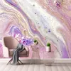 Пользовательские 3D фото обои Современной Аннотация Золото Розового мрамор Водонепроницаемой Mural Креативной Спальня Гостиная ТВ фон стена искусство