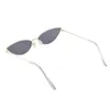 Gudzws Vintage Cat Eye Sunglasses Small Metal Frame Super Lightweight for lemosex13963232