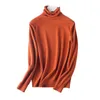 Johnature New Spring Turtleneck Pullover Slim Tröjor för Kvinnor Solid Färg Strikkad Slim Mori Girl Cloths Casual Sweaters 201031