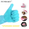 FUNBAKY New Double-sided brush Silicone Dishwashing Washing Cleaning Gloves Kitchen Gloves Dish Washing Up For Cookware Dishes 201207