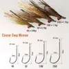 Icerio 10PCS CLOSER DEEP MINNOW LEATERS غير المقاوم للصدأ هوك الاصطناعي الذباب باس المياه المالحة الصيد يطير إغراء bait 201103