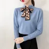 Gorąca Sprzedaż Moda Kobiety Ol Trykotowy Sweter Elegancki Z Długim Rękawem Slim Stretch Knitwear Ladies Office Lady Truien Dames Jesień Top