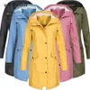 Mulheres Mulheres Raincoat impermeável Jaqueta De Chuva Windbreaker Mulheres Casaco Windcoat Bicicleta Mulher Casacos CORTA Vento Feminina Presente 201110