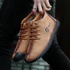 Ximisen echte lederen mannen casual schoenen Britse stijl laarzen comfortabele mode wandelschoen grote size38-47Safety