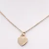 Pendant Necklaces 2020 Stainless steel heart-shaped necklace short female jewelry 18k gold titanium peach heart pendant for woman Y23