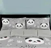 ZEIMON Dessin animé Panda 3D Literie Ensemble de couverture de couette d'animaux imprimé Jouette Twin Compagnie de lit King Size Full Lit pour fille Cadeaux pour enfants Cadeaux 201119