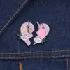 Wholesale 20pcs BEST BUDS Brooches Best Friends Enamel Lapel Pins Broken Heart Smoke Cigarette With Hand Hat Jewelry Accessories 201009