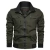 Veste décontractée Hommes Bomber Vestes Automne Mode Pilote Manteau Armée Hommes Cargo Vol Manteaux Mâle Coupe-Vent Veste Militaire Coton 201128