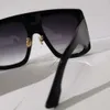 Übergroße Masken-Sonnenbrille für Männer und Frauen, weiße gelbe Linse, quadratische Schild-Wickel-Sonnenbrille, UV400-Brille mit Box