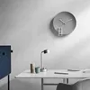 Coréen Mouvement Silencieux Horloge Murale Salon Rond Minimaliste Décor Unique Horloge Murale Ciment Horloge Murale Chambre HX50WC H1230