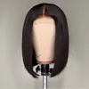 Meetu 2x6 Bob Lace Fechamento Perucas Brasileiras do Cabelo Virgem Retalado Lace Frontal Human Human Wigs Swiss Lace Wig frontal pré estupido