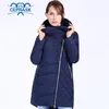 Ceprask Yüksek kaliteli kış ceket kadınları artı boyutu uzun şapka biyo kabarık kadın parka kışlık kapşonlu sıcak ceket 201027