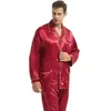 Erkek İpek Saten Pijama Set Pijama Pijama Seti PJS Pijama Loungewear S, M, L, XL, XXL, XXXL, 4XL 201109